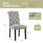 AFO Upholstered Button Tufted High Back Dining Chair