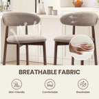 AFO Upholstered Counter Height Bar Stool - Ergonomic Back & Wooden Base