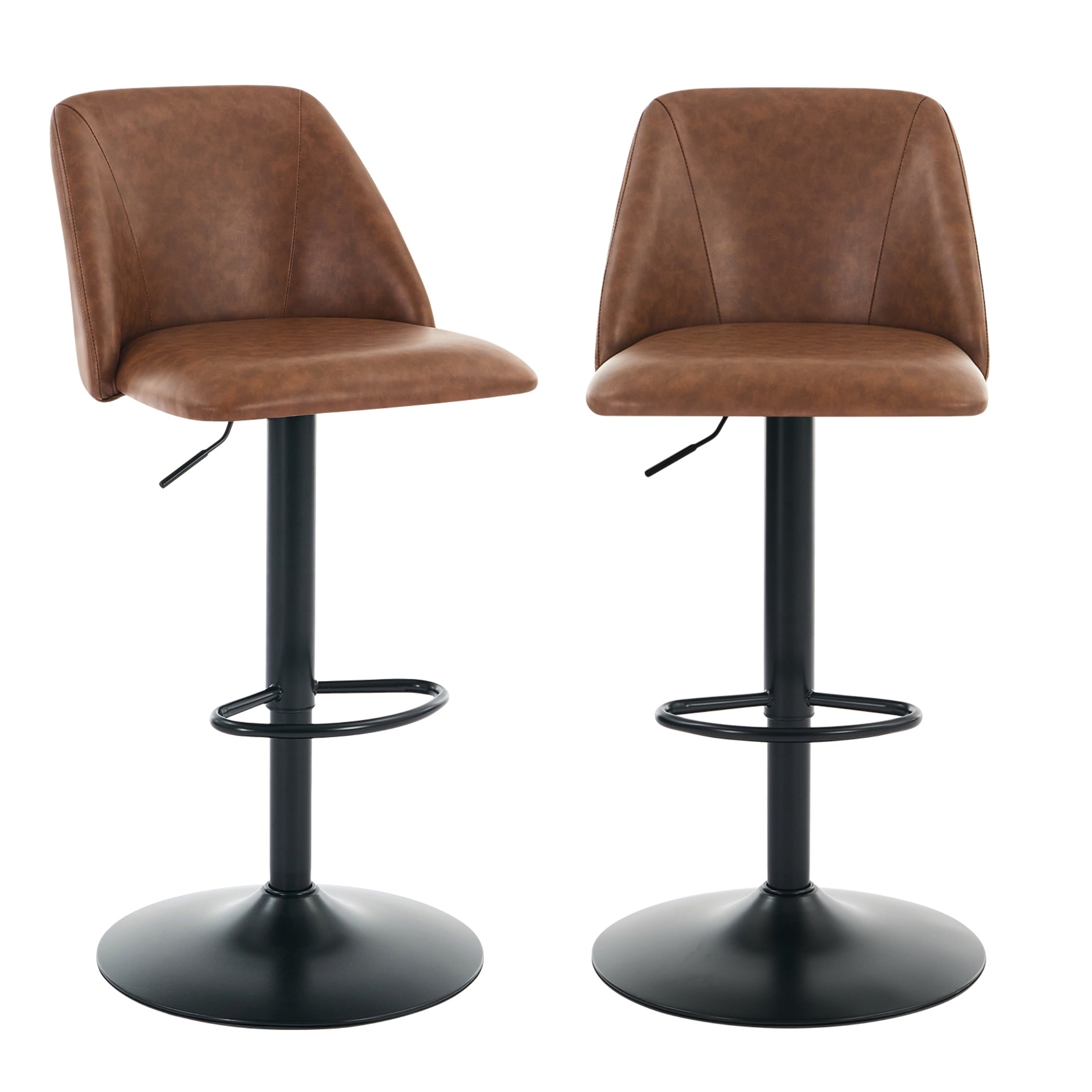 Swivel Counter Height Bar Stools, Height Adjustable, for Kitchen Island and Café