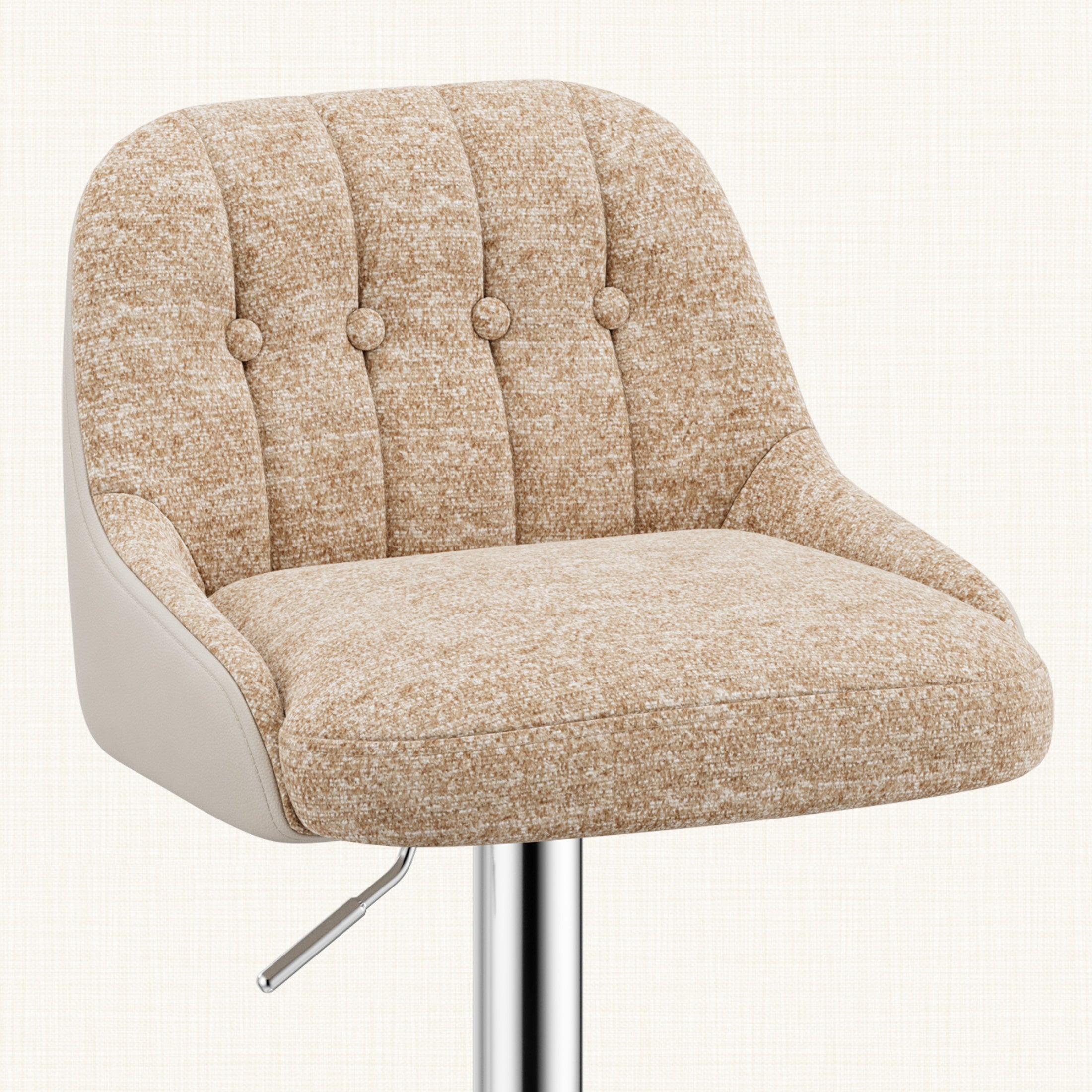 AFO Modern Swivel Adjustable Height Faux Leather Counter & Bar Stools