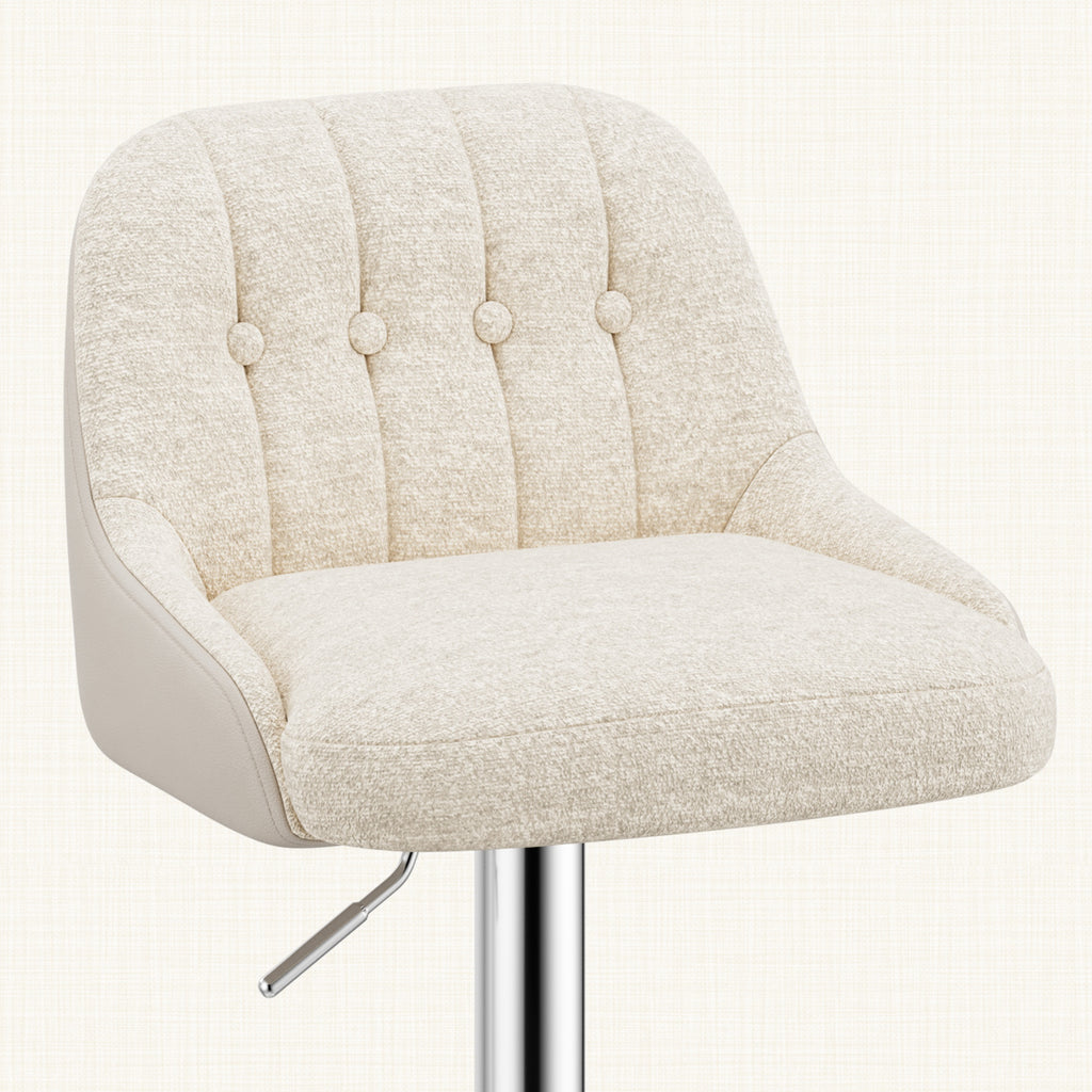 AFO Modern Swivel Adjustable Height Faux Leather Counter & Bar Stools