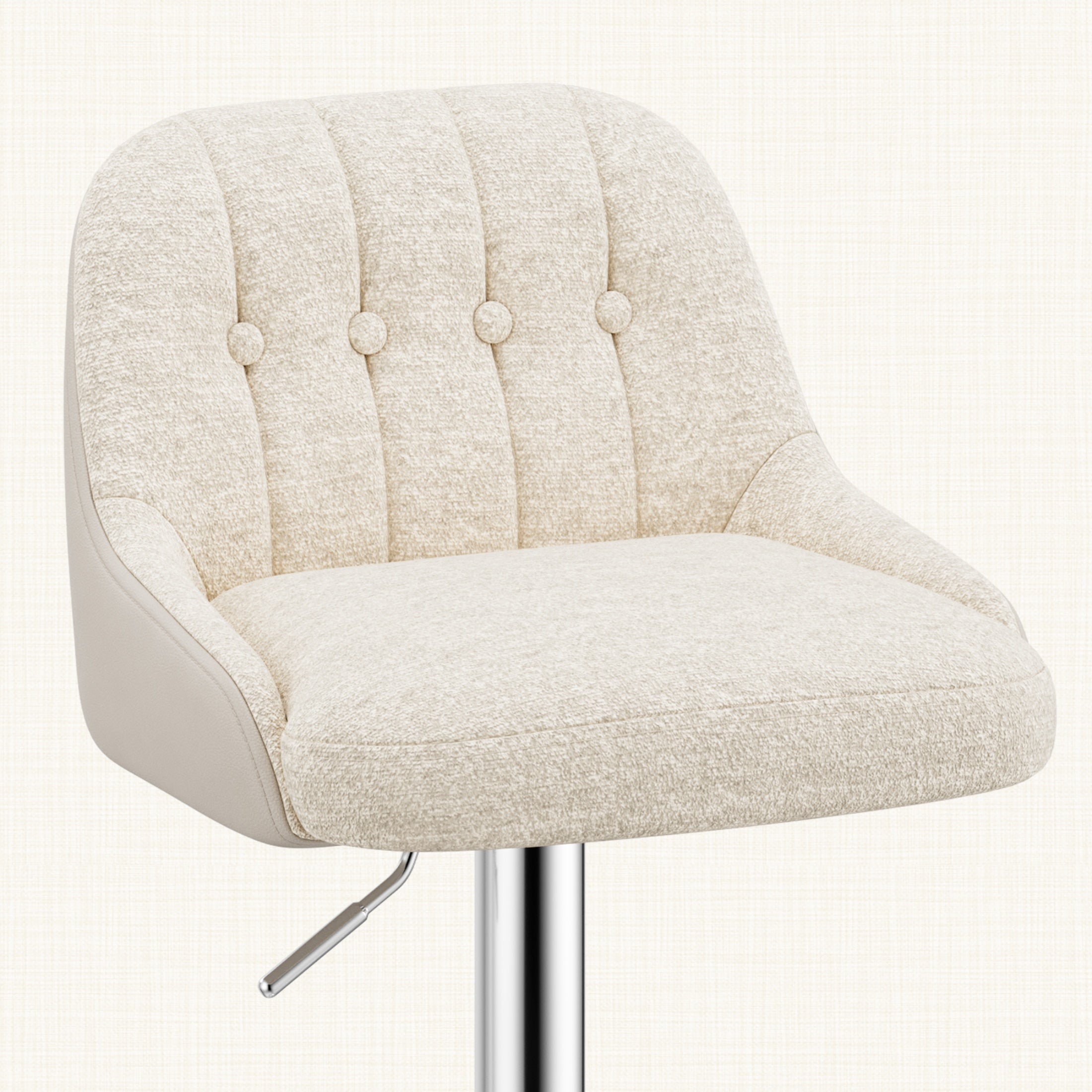 AFO Modern Swivel Adjustable Height Faux Leather Counter & Bar Stools