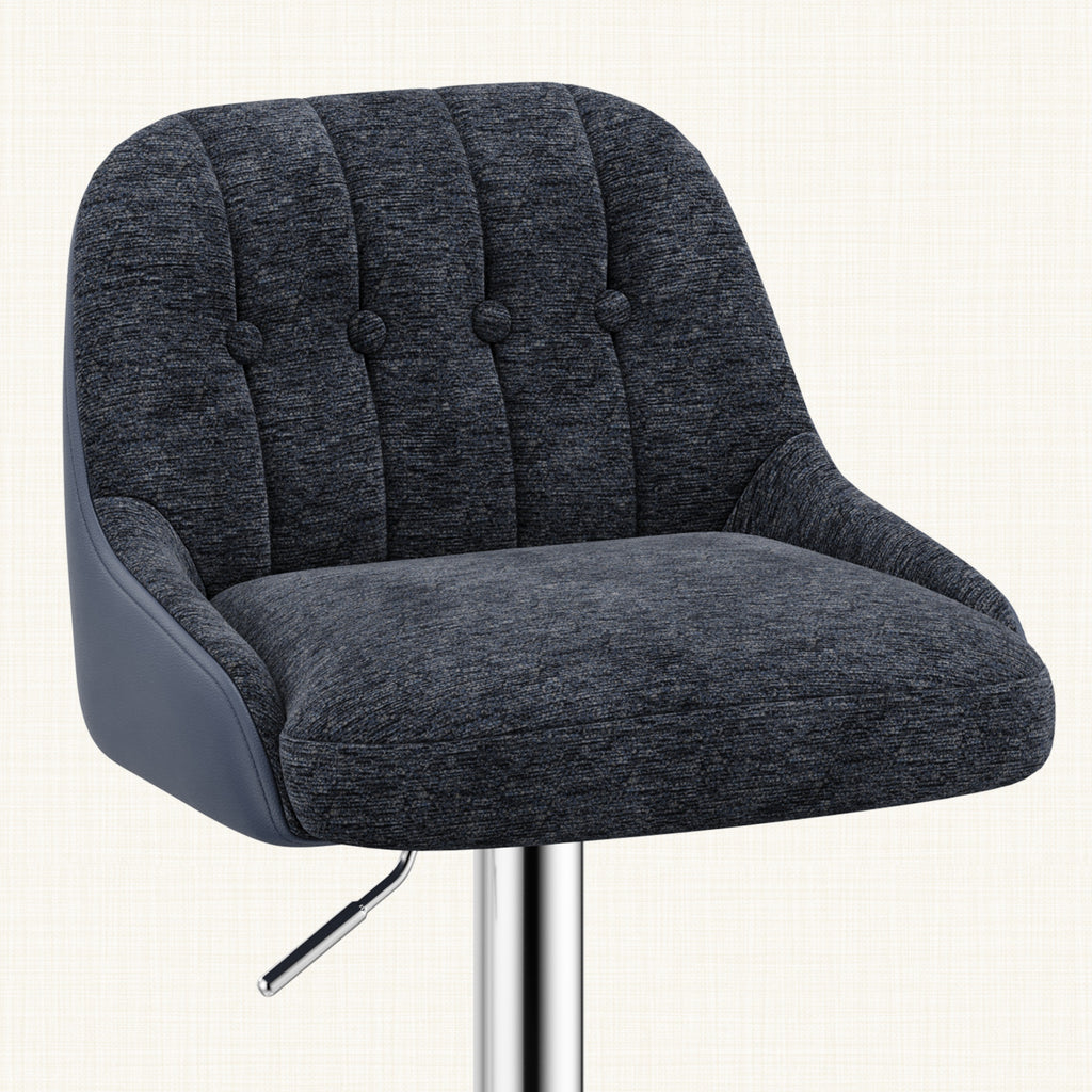 AFO Modern Swivel Adjustable Height Faux Leather Counter & Bar Stools