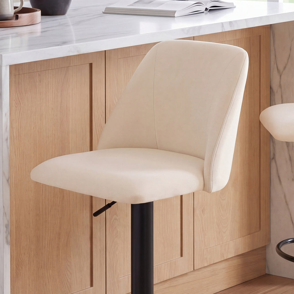 Swivel Counter Height Bar Stools, Height Adjustable, for Kitchen Island and Café