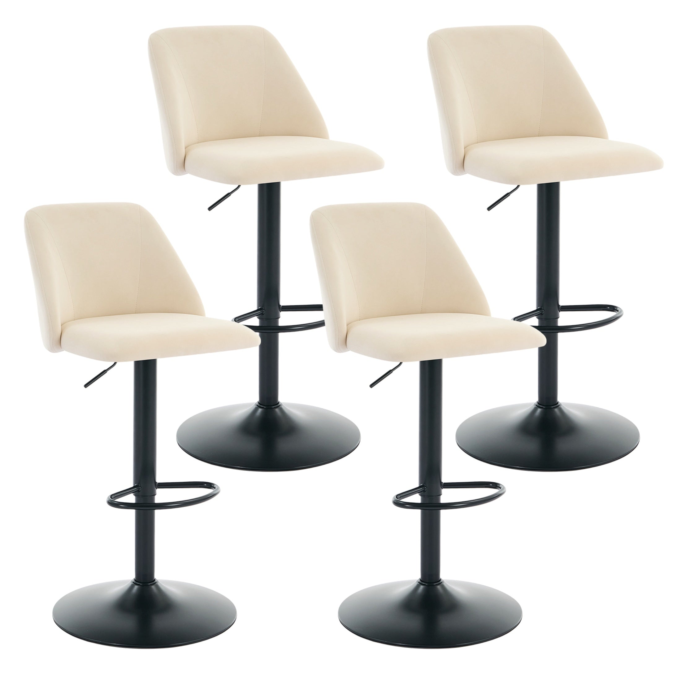 Swivel Counter Height Bar Stools, Height Adjustable, for Kitchen Island and Café