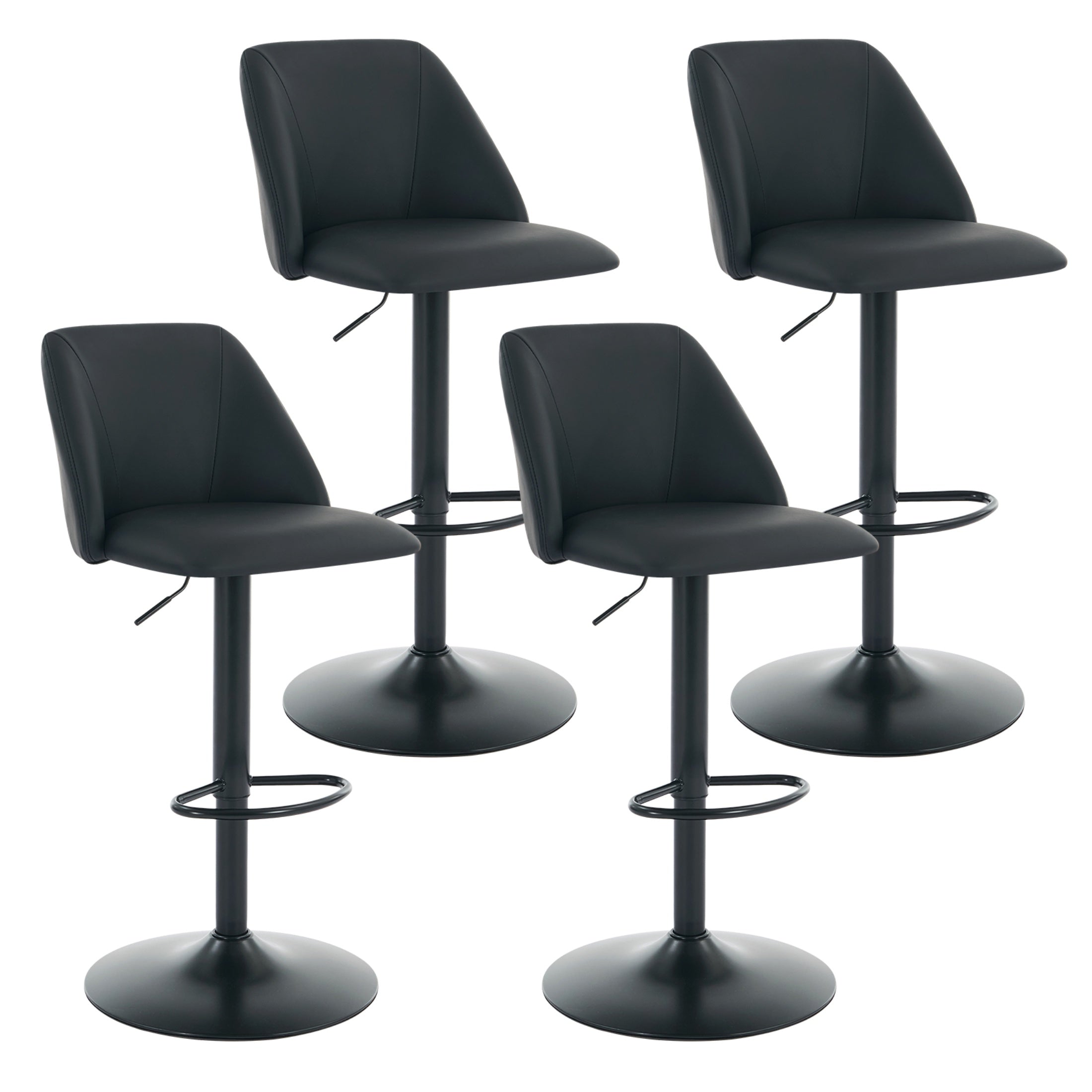 Swivel Counter Height Bar Stools, Height Adjustable, for Kitchen Island and Café