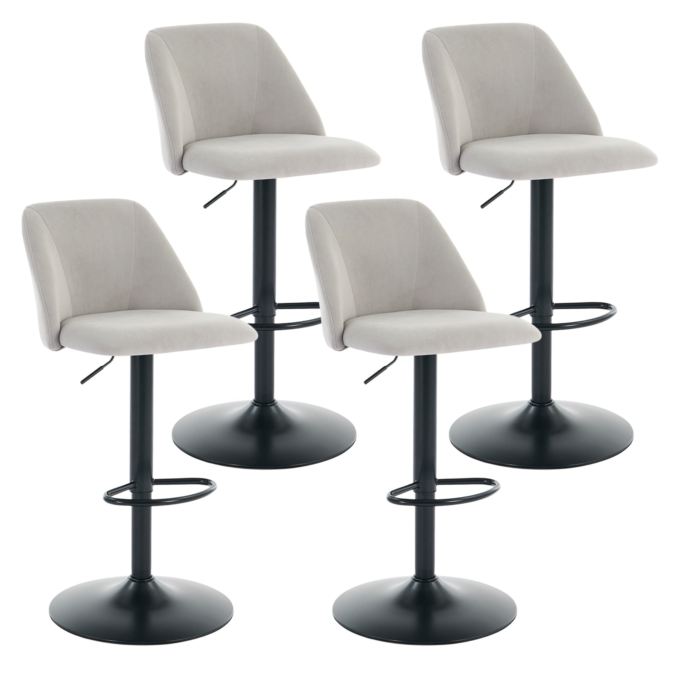 Swivel Counter Height Bar Stools, Height Adjustable, for Kitchen Island and Café