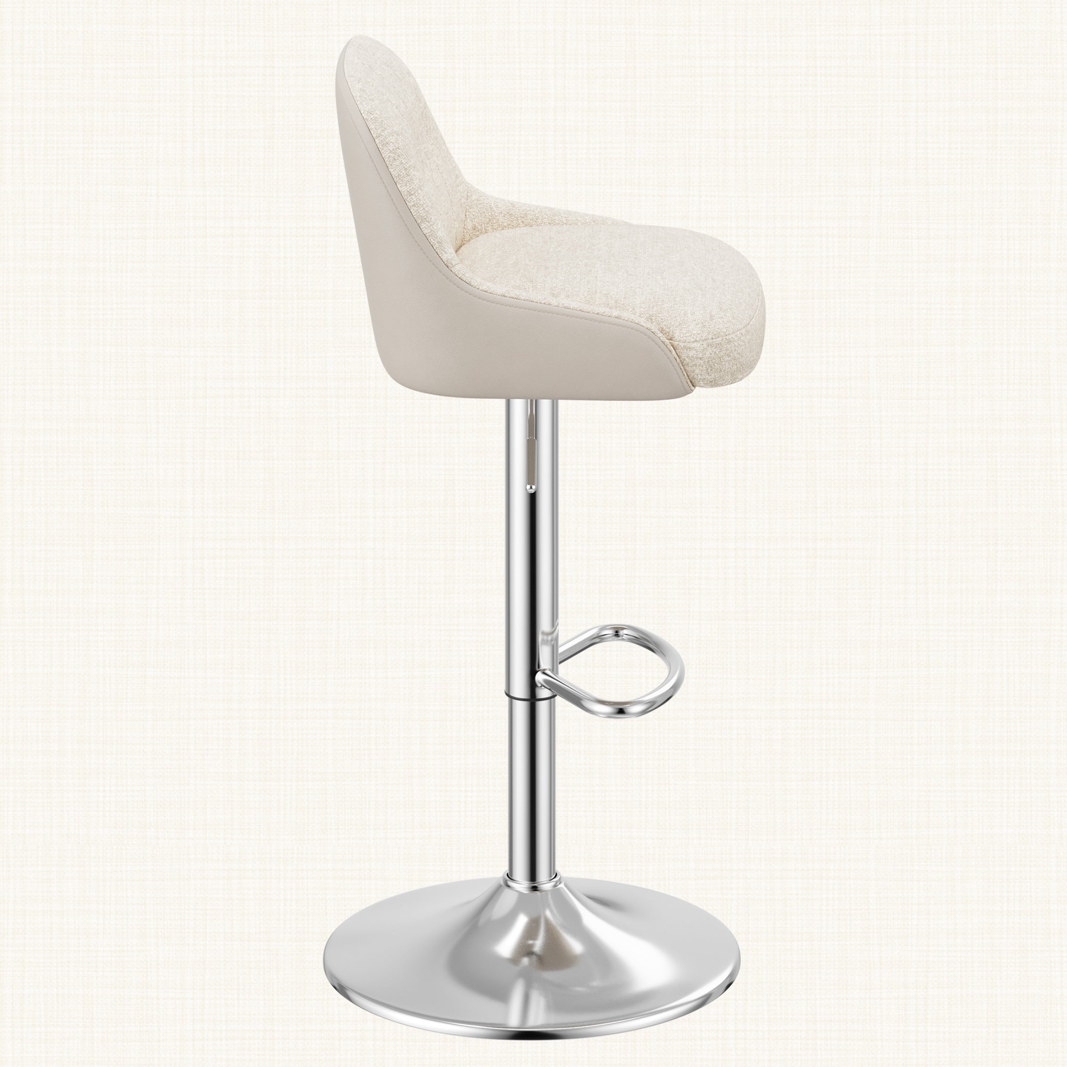 AFO Modern Swivel Adjustable Height Faux Leather Counter & Bar Stools