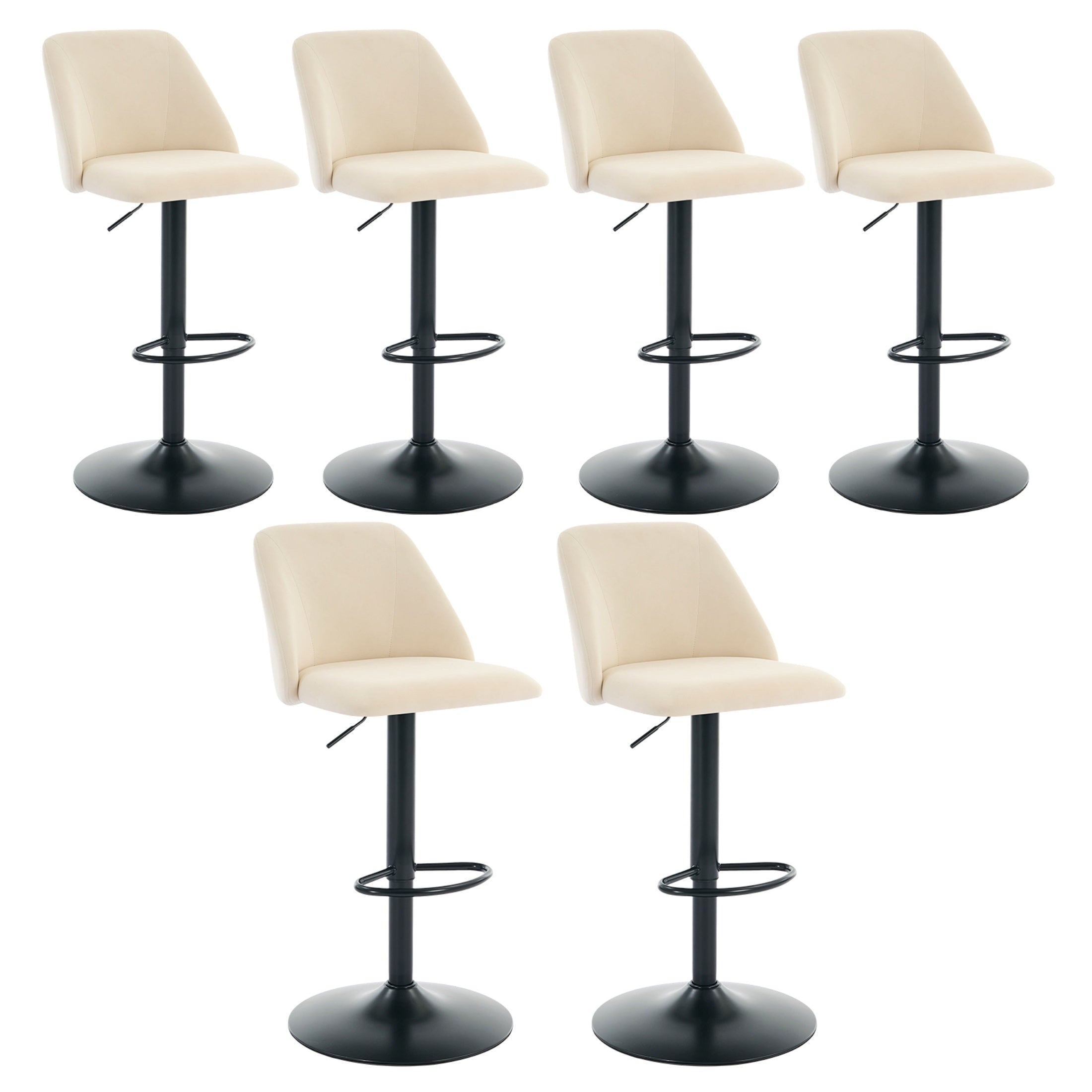 Swivel Counter Height Bar Stools, Height Adjustable, for Kitchen Island and Café