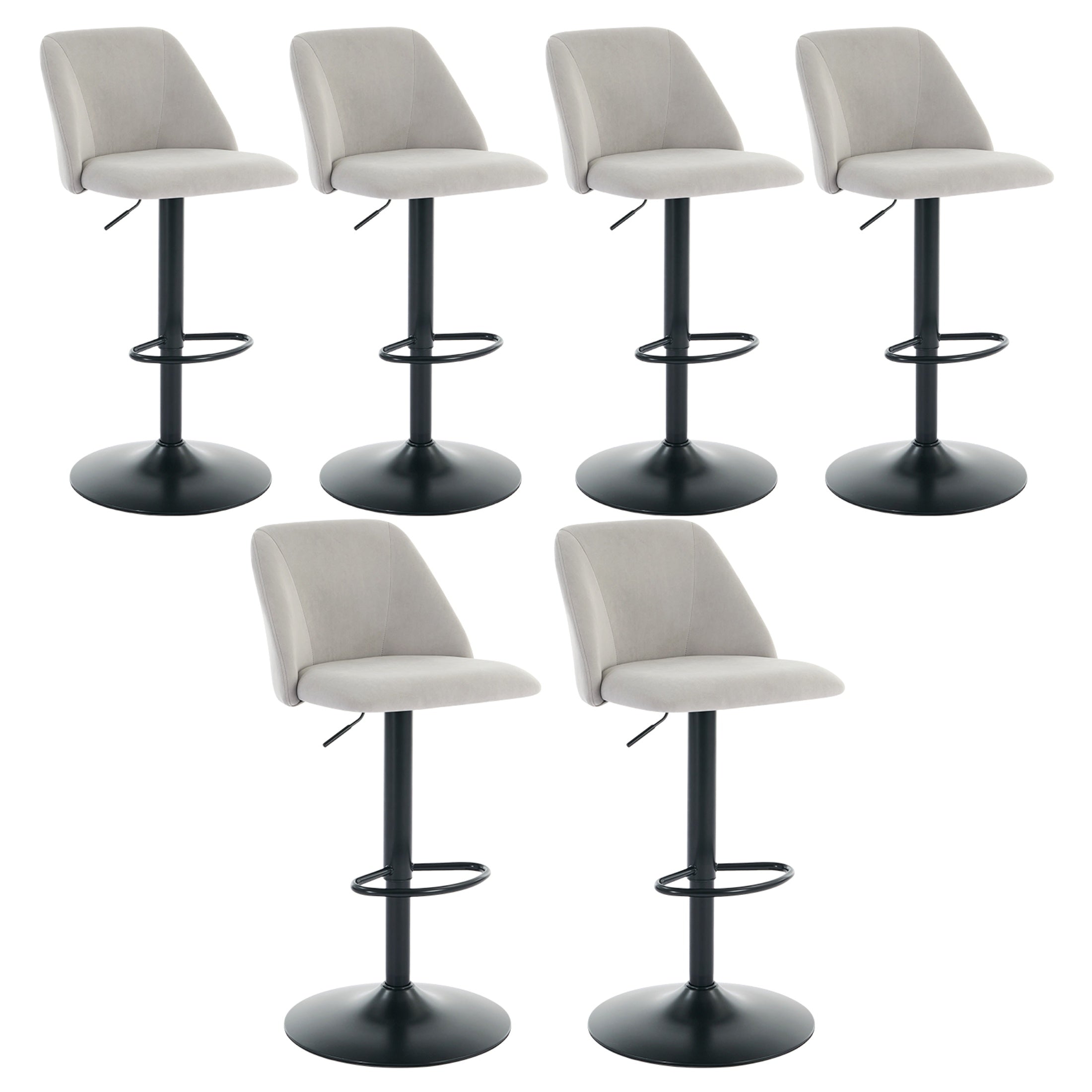Swivel Counter Height Bar Stools, Height Adjustable, for Kitchen Island and Café
