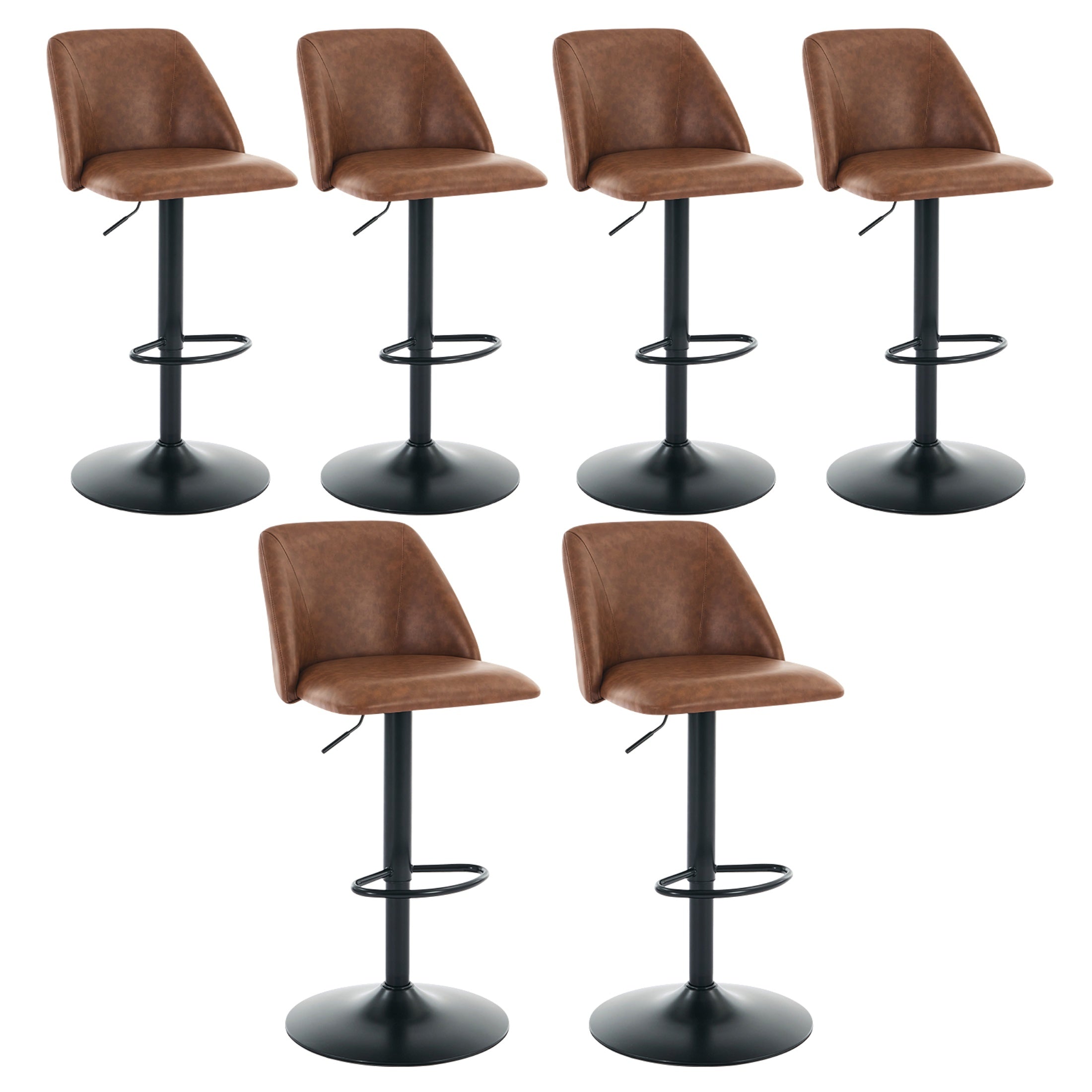 Swivel Counter Height Bar Stools, Height Adjustable, for Kitchen Island and Café